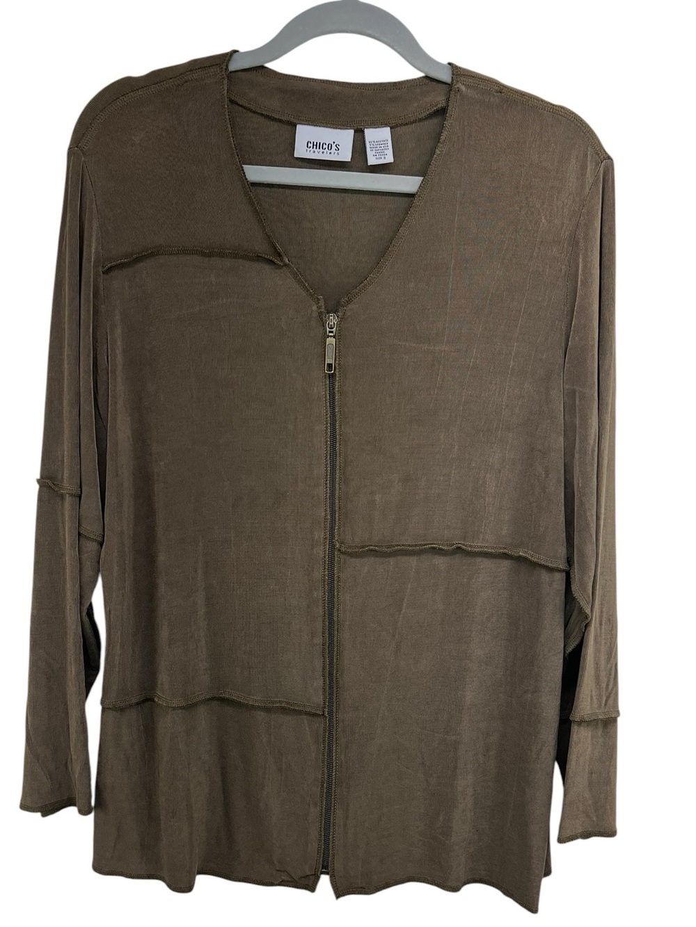 Chico's Travelers Full Zip Lightweight Jacket Womens XL